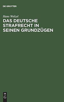 portada Das Deutsche Strafrecht in Seinen Grundzügen (en Alemán)