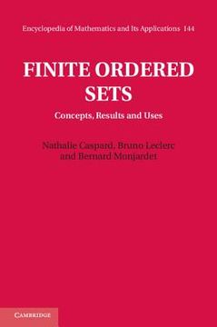 portada Finite Ordered Sets (Encyclopedia of Mathematics and its Applications) (en Inglés)