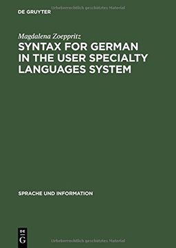portada Syntax for German in the User Speciality Languages System (Sprache und Information)