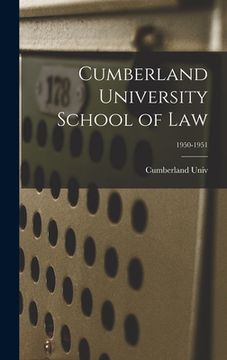 portada Cumberland University School of Law; 1950-1951 (en Inglés)