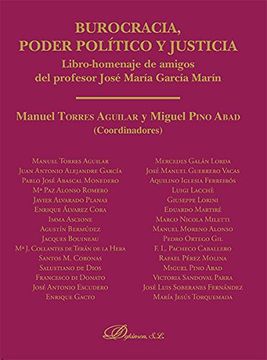 portada Burocracia, poder político y justicia. Libro-homenaje de amigos del profesor José María García Marín