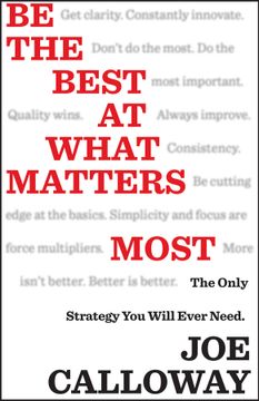 portada be the best at what matters most: the only strategy you will ever need (in English)