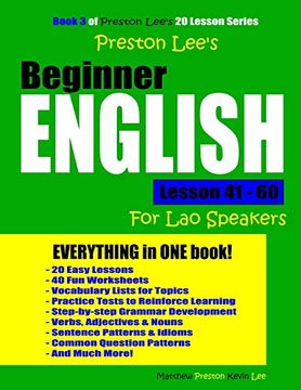 portada Preston Lee's Beginner English Lesson 41 - 60 for lao Speakers (en Inglés)