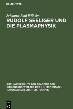 portada Rudolf Seeliger und die Plasmaphysik (in German)