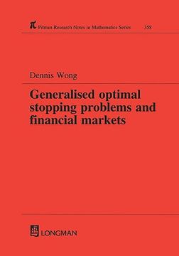 portada generalized optimal stopping problems and financial markets (en Inglés)