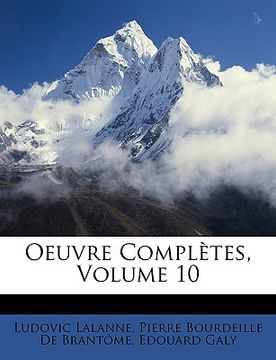 portada Oeuvre Complètes, Volume 10 (en Francés)