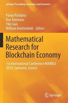 portada Mathematical Research for Blockchain Economy: 1st International Conference Marble 2019, Santorini, Greece (in English)
