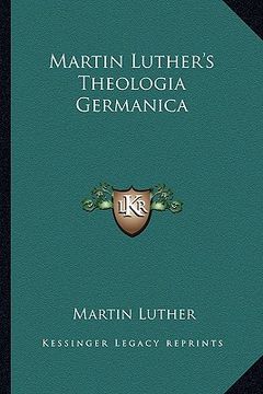 portada martin luther's theologia germanica