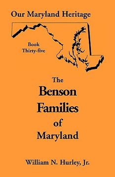 portada our maryland heritage, book 35: benson families (en Inglés)