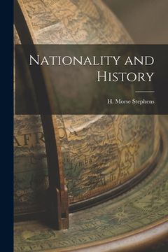 portada Nationality and History (en Inglés)