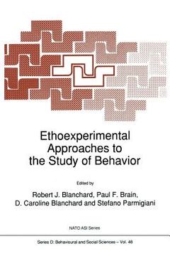 portada Ethoexperimental Approaches to the Study of Behavior (in English)