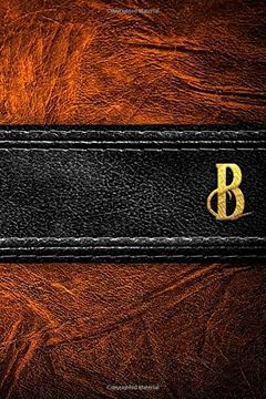 portada B: Gold Letter Inlay Antique Monogram Vintage Leather (Effect) Organizer Plannner 2019 