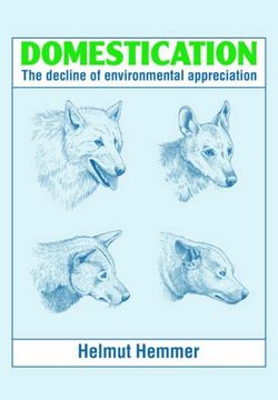 portada Domestication Paperback: The Decline of Environmental Appreciation (en Inglés)