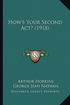 portada how's your second act? (1918) (in English)