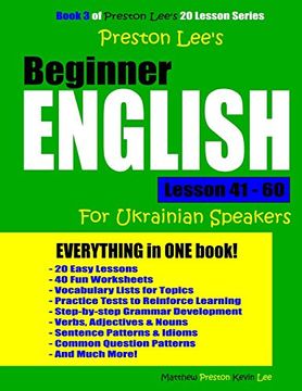 portada Preston Lee's Beginner English Lesson 41 - 60 for Ukrainian Speakers (en Inglés)