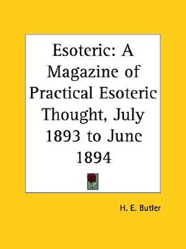 portada esoteric: a magazine of practical esoteric thought, july 1893 to june 1894