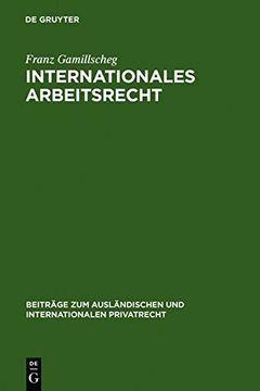 portada Internationales Arbeitsrecht (Beitr GE Zum Ausl Ndischen Und Internationalen Privatrecht)