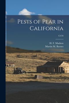 portada Pests of Pear in California; C478 (en Inglés)