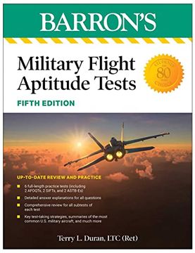 portada Military Flight Aptitude Tests, Fifth Edition: 6 Practice Tests + Comprehensive Review (Barron's Test Prep) (en Inglés)