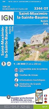 portada 3344Ot Saint-Maximin-La-Sainte-Baume - Barjols - Trets - Mont Aurélien 1: 25 000 (en Francés)