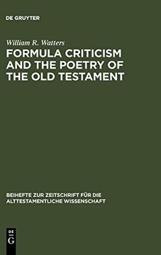 portada Formula Criticism and the Poetry of the old Testament 
