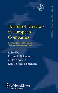 portada Board of Directors in European Companies. Reshaping and Harmonising Their Organisation and Duties 