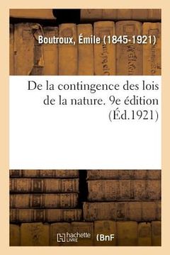 portada de la Contingence Des Lois de la Nature. 9e Édition (in French)