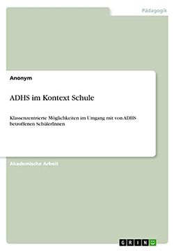 portada Adhs im Kontext Schule (en Alemán)
