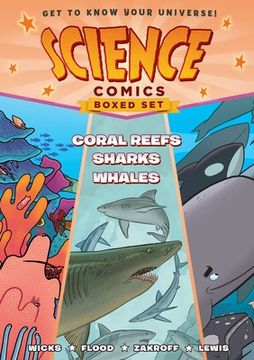 portada Science Comics Boxed Set: Coral Reefs, Sharks, and Whales (en Inglés)