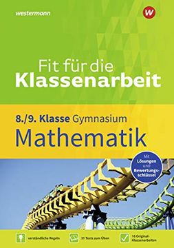 portada Fit für die Klassenarbeit - Gymnasium: Mathematik 8 / 9 (en Alemán)