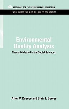 portada environmental quality analysis: theory & method in the social sciences (en Inglés)
