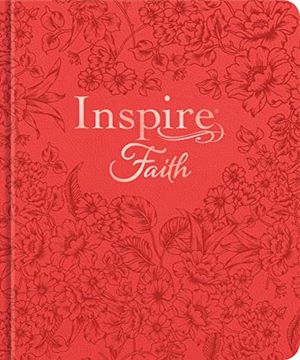 portada Inspire Faith Bible Nlt, Filament Enabled Edition (Hardcover Leatherlike, Coral Blooms): The Bible for Coloring & Creative Journaling 