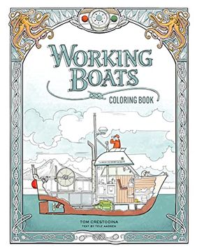 portada Working Boats Coloring Book (in English)