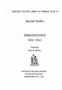 portada chronology of the u.s. army in world war ii (en Inglés)