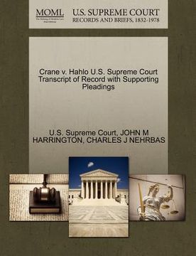 portada crane v. hahlo u.s. supreme court transcript of record with supporting pleadings