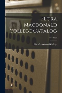 portada Flora Macdonald College Catalog; 1925-1926