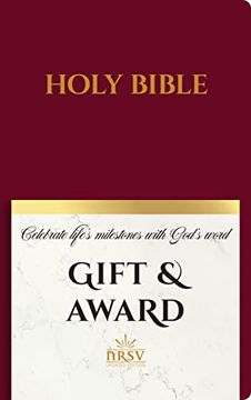 portada Nrsv Updated Edition Gift & Award Bible (Imitation Leather, Burgundy) (Leather / Fine Binding) (en Inglés)
