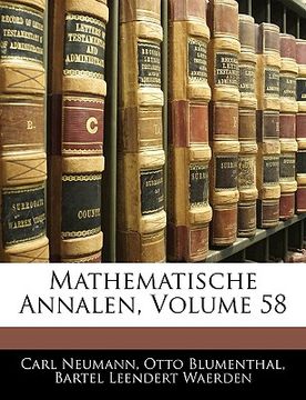 portada mathematische annalen, volume 58 (in English)