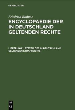 portada System des in Deutschland Geltenden Strafrechts (en Alemán)