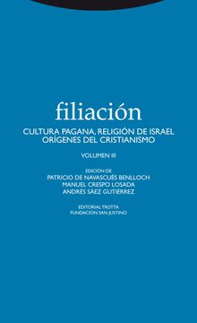 portada Filiacion Iii-Cultura Pagana,Religion de Israel Oriegenes cr