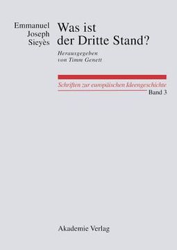 portada Was ist der Dritte Stand? Ausgewählte Schriften (in German)