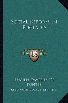 portada social reform in england (en Inglés)