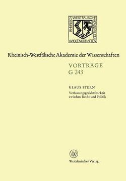 portada Verfassungsgerichtsbarkeit Zwischen Recht Und Politik (en Alemán)