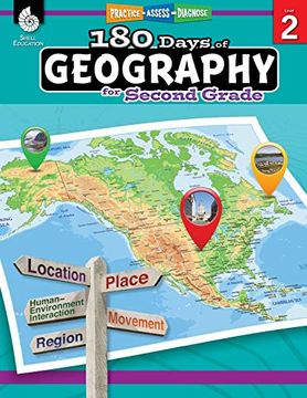 portada 180 Days of Geography for Second Grade: Practice, Assess, Diagnose (180 Days of Practice) 