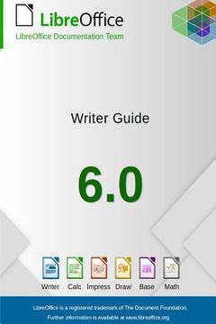 portada LibreOffice 6.0 Writer Guide (en Inglés)