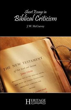 portada short essays in biblical criticism (en Inglés)