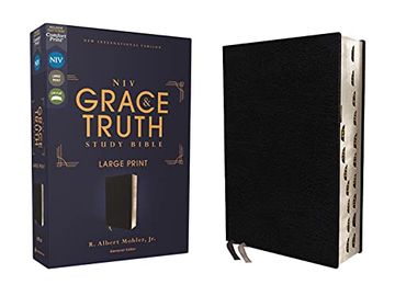portada The Grace and Truth Study Bible: New International Version, Black, European Bonded Leather, red Letter, Comfort Print (in English)