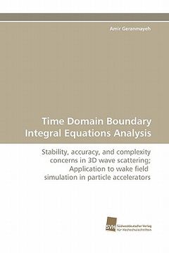 portada time domain boundary integral equations analysis (en Inglés)
