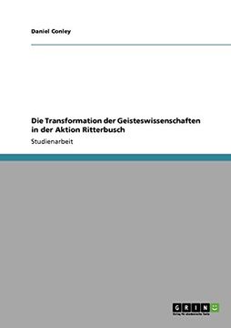 portada Die Transformation der Geisteswissenschaften in der Aktion Ritterbusch (German Edition)