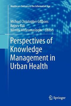 portada perspectives of knowledge management in urban health (en Inglés)